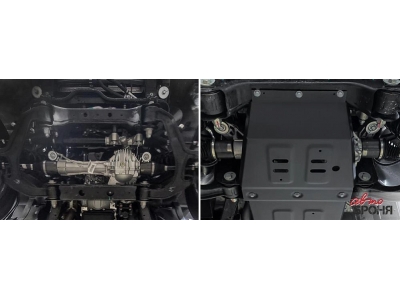 Защита картера (сталь) + комплект крепежа для BAIC BJ40 2023-н.в. (V - 2.0, АКПП, полный)
