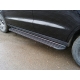 Пороги алюминиевые Slim Line Black ТСС для Geely Emgrand X7 2018-2021