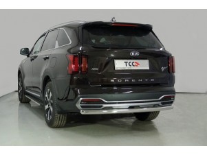 Защита заднего бампера длинная 60 мм для Kia Sorento № KIASOR20-22