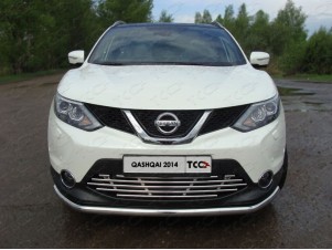 Решетка радиатора 16 мм для Nissan Qashqai 2013 – 2019 NISQASH14-03